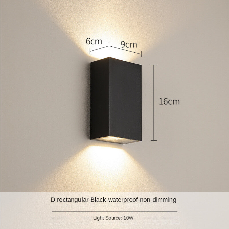 HEIKESZ Nordic LED Wall Lamp Waterproof Outdoor Indoor Bedside Corridor Balcony Courtyard Stair Light Warm White Bulb for Living Room Bedroom Lighting
