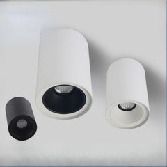 HEIKESZ LED Round Surface Mounted Spotlight Deep Anti Glare Wash Wall Light Long Tube Headless Lamp for Bedroom Living Room