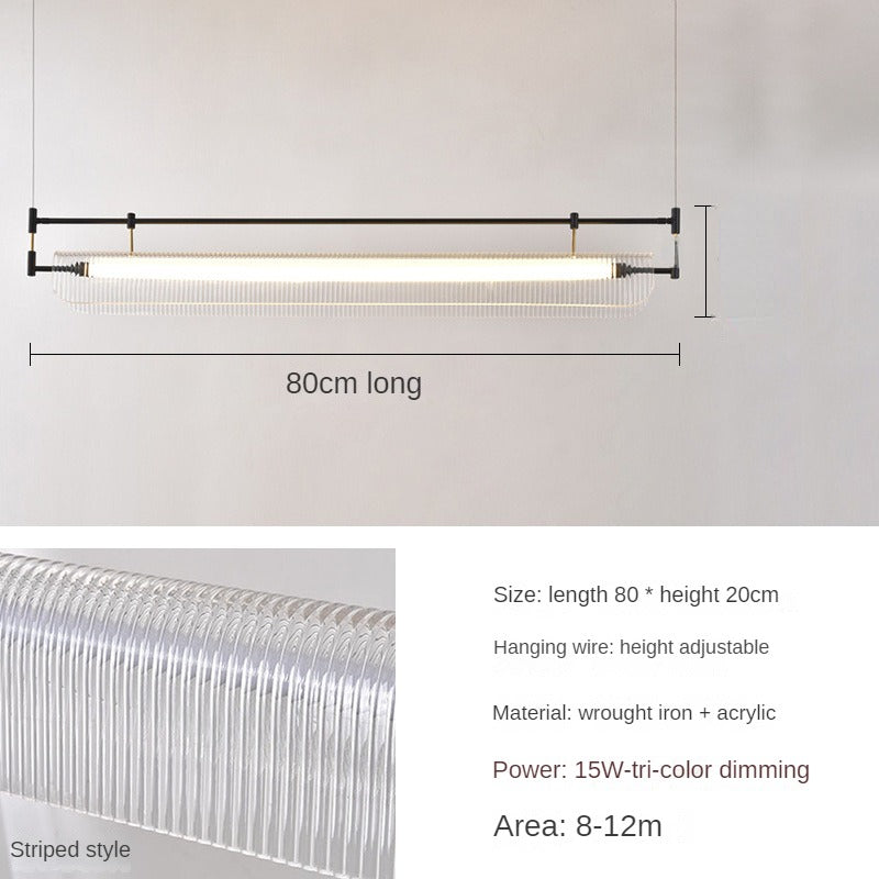 HEIKESZ Italian Minimalist Chandelier Creative Art Strip Light for Dining Room Bar Kitchen Island