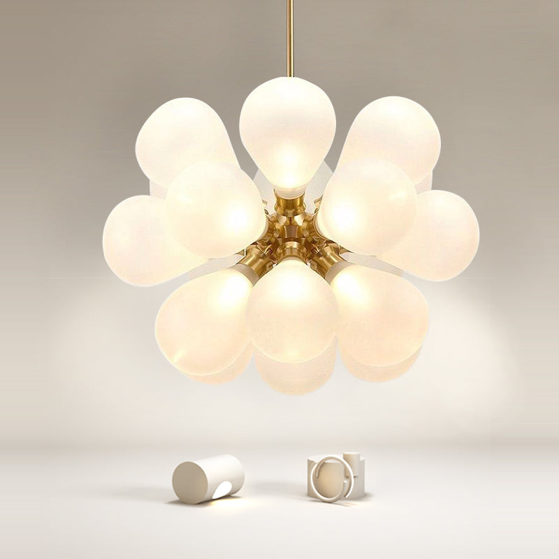 HEIKESZ Modern Minimalist Chandelier Creative Personality Art Nordic Balloon Bubble Glass Lamp for Bedroom Restaurant Princess Room