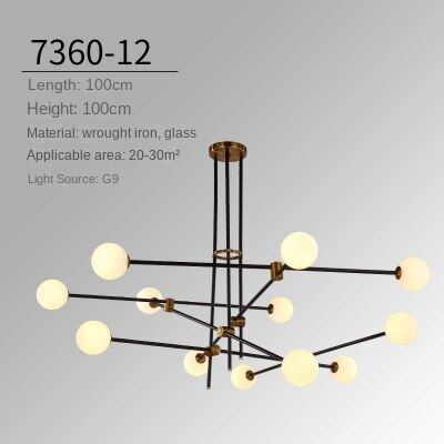 HEIKESZ 2023 Modern Line Chandelier Nordic Glass Ball Droplight for Dining Room Living Room Bar Study Model Room