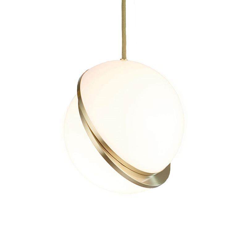 HEIKESZ Nordic Minimalist Moon Chandelier for Living Room Dining Room Bedroom Coffee Shop Bar