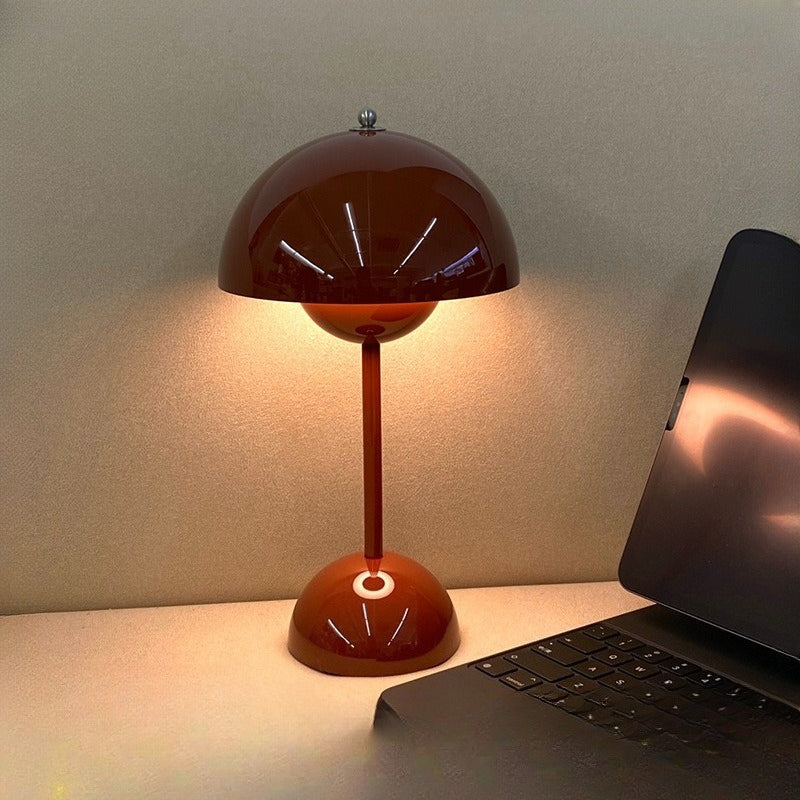 HEIKESZ Modern Touch Dimming Bud Table Lamp Danish Designer Bedside Lamp Eye Protection Study Lamp Living Room Decor Mushroom Night Light