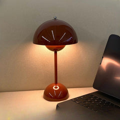 HEIKESZ Modern Touch Dimming Bud Table Lamp Danish Designer Bedside Lamp Eye Protection Study Lamp Living Room Decor Mushroom Night Light