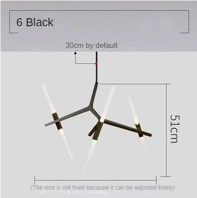 HEIKESZ Nordic Post Modern Tree Branch Chandelier Luxury Industrial Style Living Room Lamp for Home and Restaurant Decor