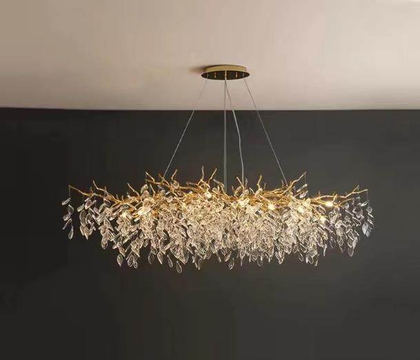 HEIKESZ Luxury Crystal Chandelier for Wedding Living Room Dining Bedroom Study Tea Room Bar Art Lighting