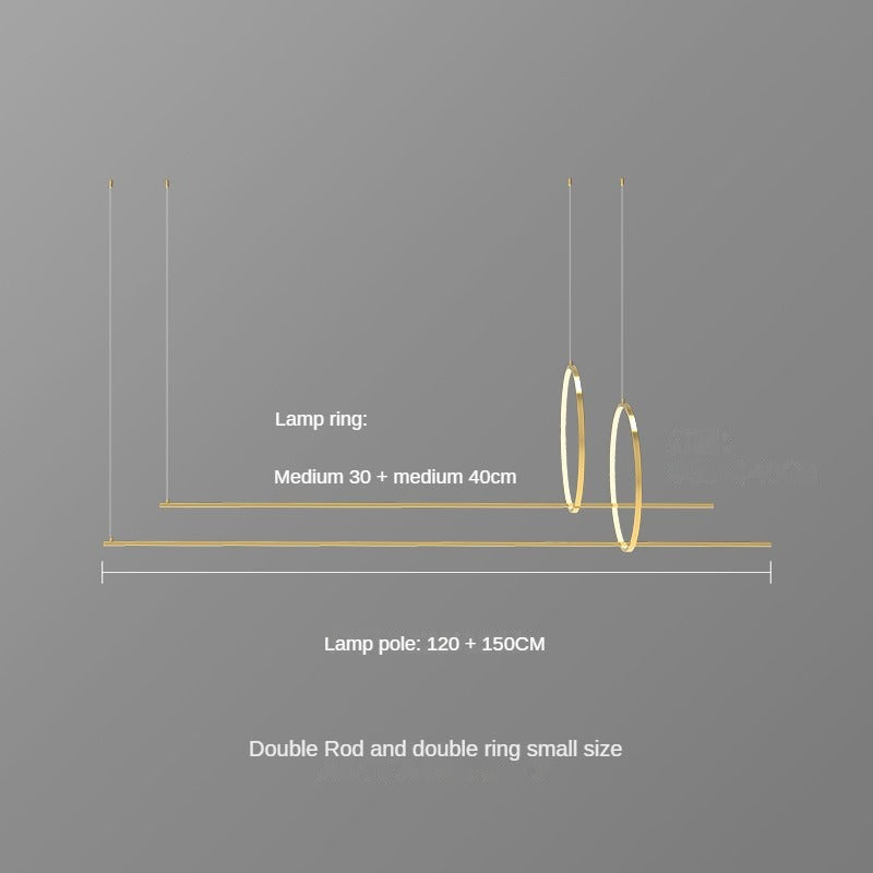 HEIKESZ Nordic Kitchen Bar LED Chandelier Luxury Lighting Minimalist Office Study Light Decorative Dining Room