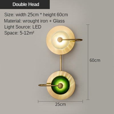 HEIKESZ Nordic Luxury Wall Light Modern Creative Designer LED Bulb for Living Room Bedroom Hotel Homestay Simple Bedside Lamp