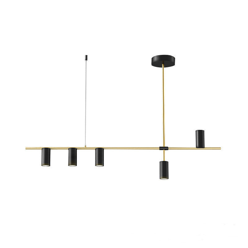 HEIKESZ Modern Minimalist One-Word Strip Chandelier for Dining Room Living Room Creative Lighting