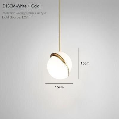 HEIKESZ Nordic Minimalist Moon Chandelier for Living Room Dining Room Bedroom Coffee Shop Bar