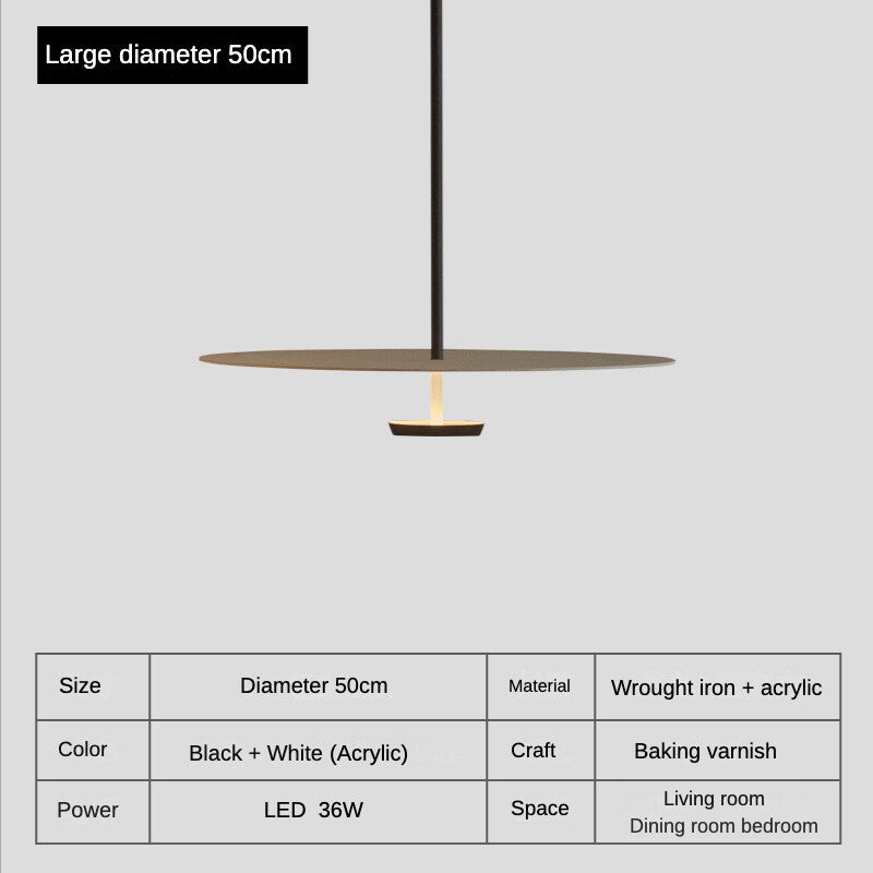HEIKESZ Nordic Minimalist UFO Chandelier Round Danish Design for Office Bar Dining Room Exhibition Hall Lighting