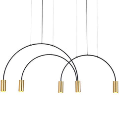 HEIKESZ Luxury Nordic Modern Chandelier Light Creative Arch Dining Table Strip Lamp Internet Celebrity Bar Light