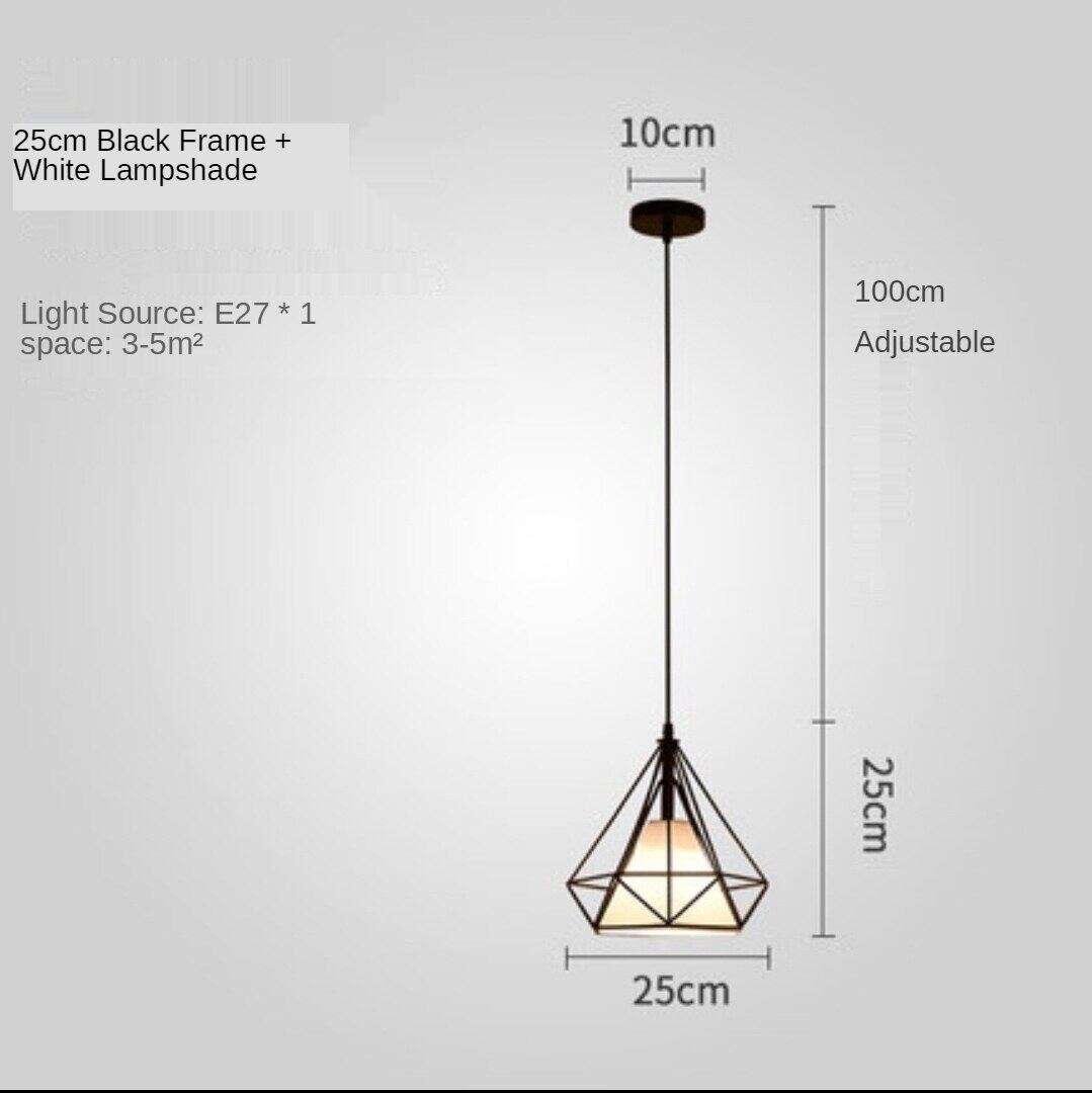 HEIKESZ Modern Chandelier Three-Head Wrought Iron Ceiling Lamp for Dining Room Bedroom Living Room LED Light Post-Modern Hanging Droplight