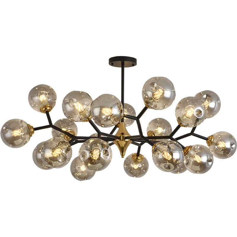 HEIKESZ Nordic Magic Bean Molecular Lamp Modern Glass Ball Chandelier for Living Room Bedroom Dining Room Warm Lighting Ceiling Decor