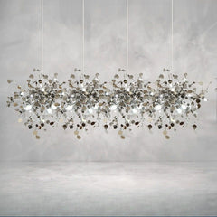 HEIKESZ Nordic Sequin Chandelier Creative Artistic Lamp for Dining Room Hotel Bar Stainless Steel Decorative Light