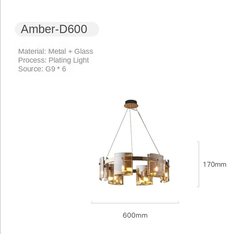 HEIKESZ Modern Luxury Chandelier for Living Room Bedroom Study Creative Glass Nordic Lamp Warm Lighting Atmosphere