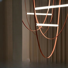 HEIKESZ Italian Minimalist Chandelier for High Ceiling Living Room Duplex Villa Staircase Modern Lighting Fixture