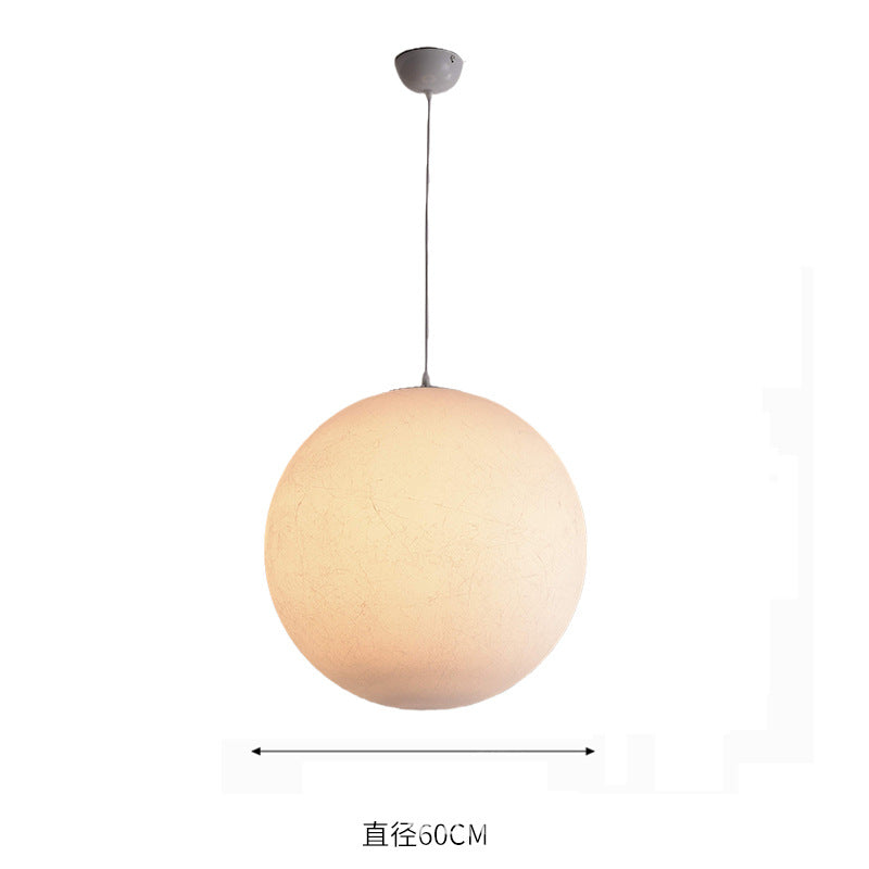 HEIKESZ Silk Moon Light Chandelier Large Nordic Art Bedroom Dining Room Lamp Creative Bar Clothing Store Ball Chandelier