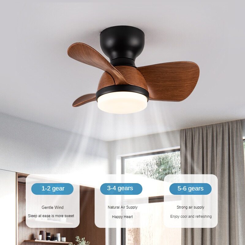 HEIKESZ Nordic 22-inch Ceiling Fan with Light Remote Control Modern Minimalist Design for Bedroom Dining Room Home