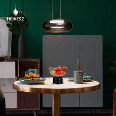 HEIKESZ Modern Glass Chandelier Luxury Dining Light for Restaurant Bar Bedroom Living Room Decor