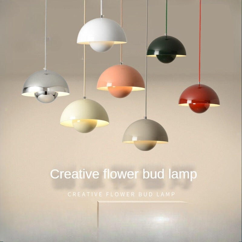 HEIKESZ Danish Designer Bud Chandelier Macaron Three Heads Dining Room Lamp Nordic Modern Minimalist Bedroom Lighting