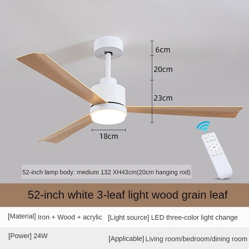 HEIKESZ Nordic 2023 New Ceiling Fan with LED Light Remote Control Modern Minimalist Design for Living Room Dining Room Bedroom