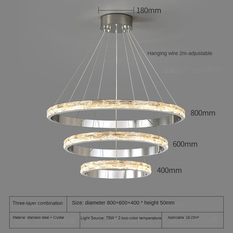 HEIKESZ Post-Modern Crystal Chandelier Luxury Creative Home Living Room Decorative Lighting for Upscale Cafe Store