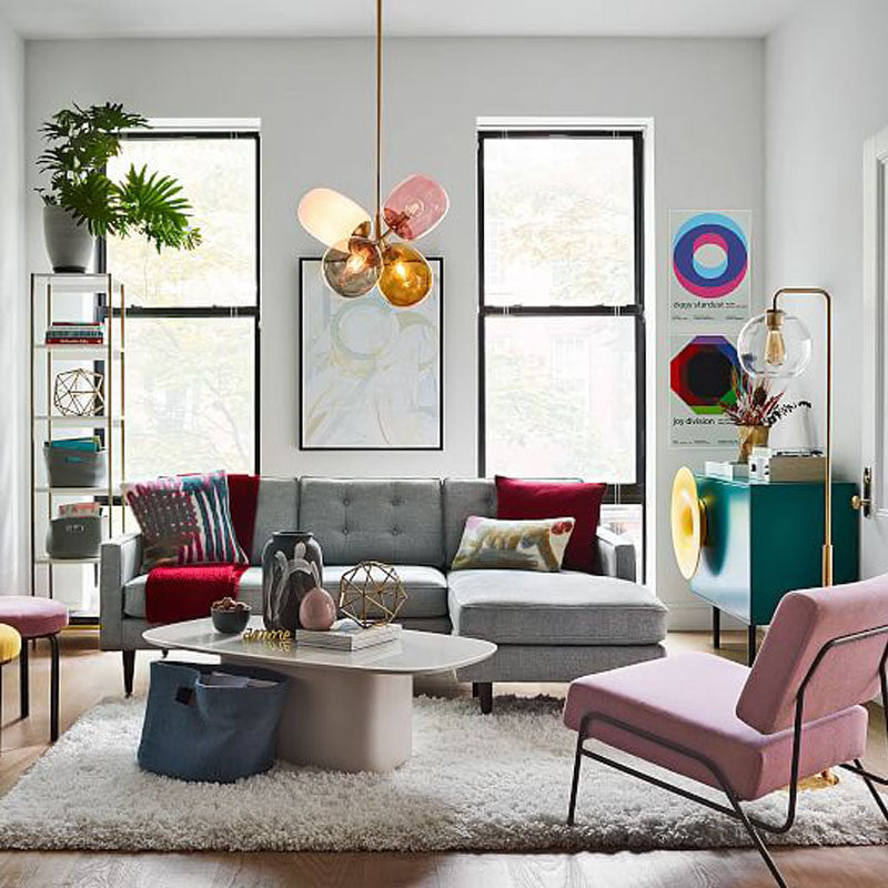 HEIKESZ Modern Glass Balloon Chandelier for Dining Room Creative Art Lighting for Living Room Bedroom Kids Room