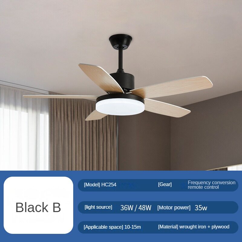 HEIKESZ Smart Nordic Ceiling Fan Lamp with Frequency Conversion for Living Room Dining Room Bedroom