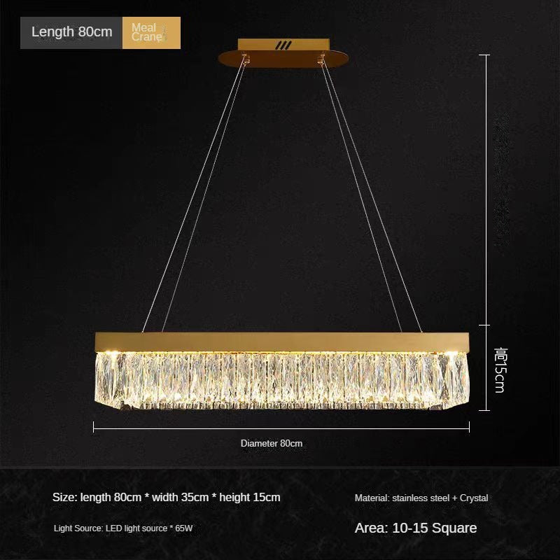 HEIKESZ Modern Luxury Crystal Chandelier Round Stainless Steel Ceiling Light for Living Room Dining Bedroom Hotel Club