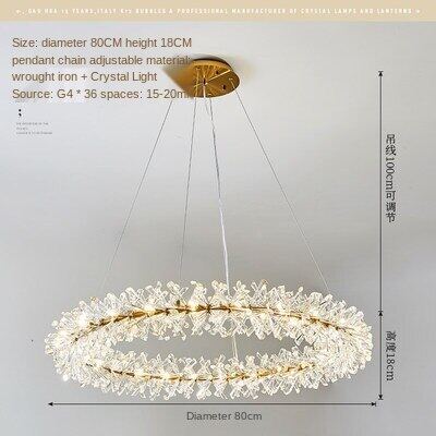 HEIKESZ Post-Modern Nordic Crystal Chandelier Designer Simple Atmosphere Creative for Living Room Dining Room Bedroom Ceiling Lighting