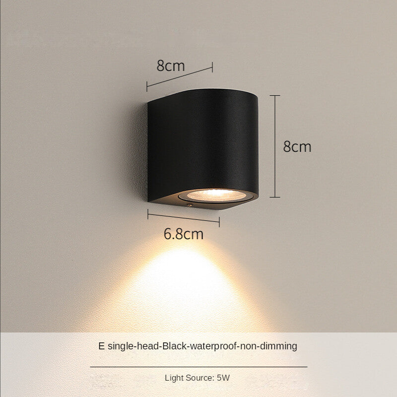 HEIKESZ Nordic LED Wall Lamp Waterproof Outdoor Indoor Bedside Corridor Balcony Courtyard Stair Light Warm White Bulb for Living Room Bedroom Lighting