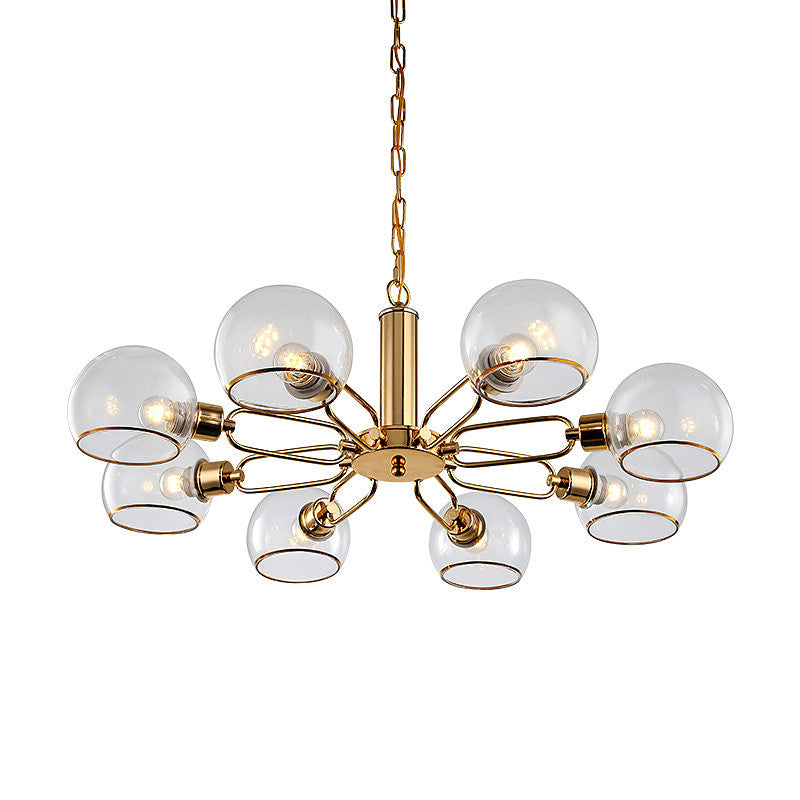 HEIKESZ American Living Room Chandelier Creative Magic Bean Glass Lamp for Bedroom Dining Room Hotel Designer Model