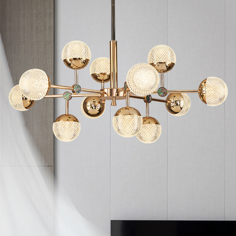 HEIKESZ Modern Light Luxury Chandelier Italian Creative Magic Bean Design for Living Room Bedroom Dining Room High End Lighting