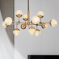 HEIKESZ Modern Light Luxury Chandelier Italian Creative Magic Bean Design for Living Room Bedroom Dining Room High End Lighting