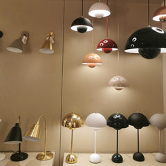 HEIKESZ Modern Touch Dimming Bud Table Lamp Danish Designer Bedside Lamp Eye Protection Study Lamp Living Room Decor Mushroom Night Light