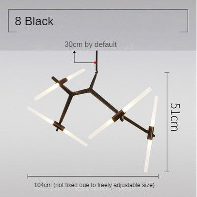 HEIKESZ Nordic Post Modern Tree Branch Chandelier Luxury Industrial Style Living Room Lamp for Home and Restaurant Decor