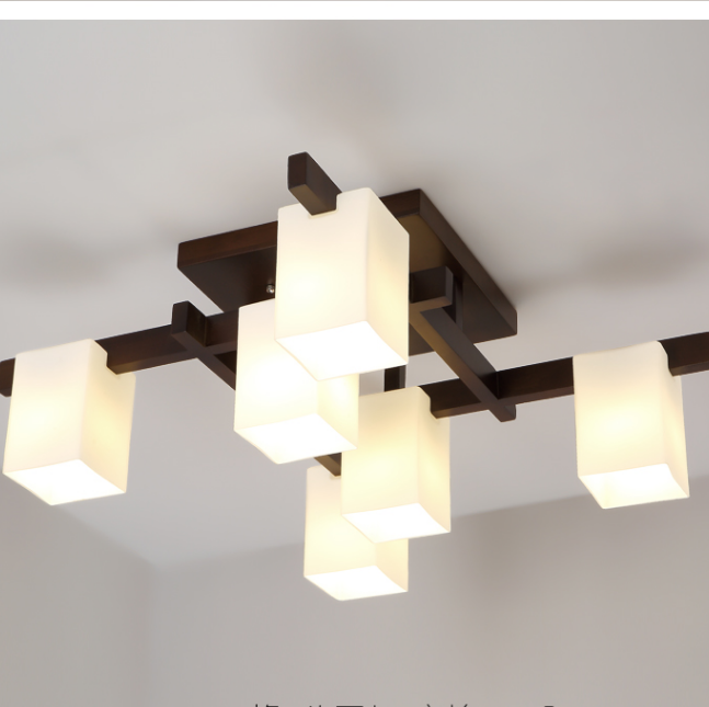 HEIKESZ Chinese Ceiling Lamp Led Solid Wood Simplicity Antique Master Bedroom Living Room Home Hall Light