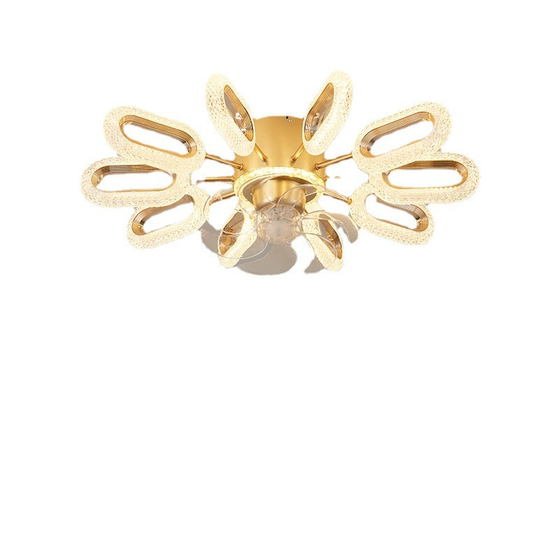 HEIKESZ Nordic Ceiling Fan with LED Lights Modern Minimalist Bedroom Dining Room Study Lamp Integrated Fan Style Ceiling Light