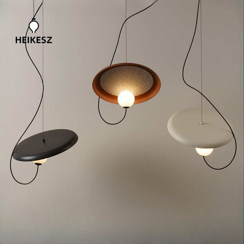HEIKESZ Silent Style Kitchen Island Magnetic Glass Ball Small Droplight Nordic Homestay Dining Room Lamp Minimalist Designer