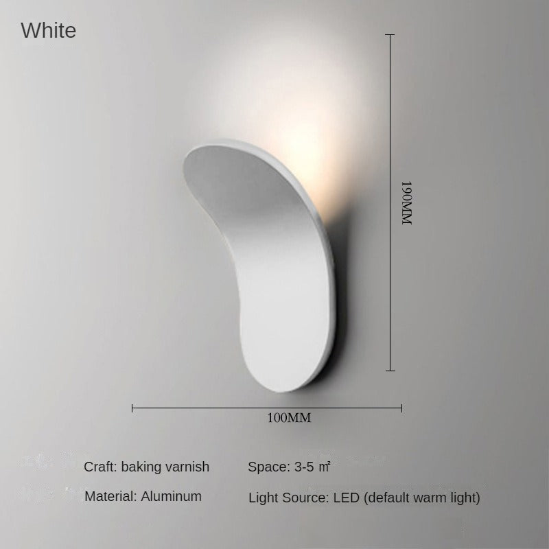 HEIKESZ Modern Nordic Wall Lamp Creative Designer White Living Room Bedside Bedroom Art Lighting