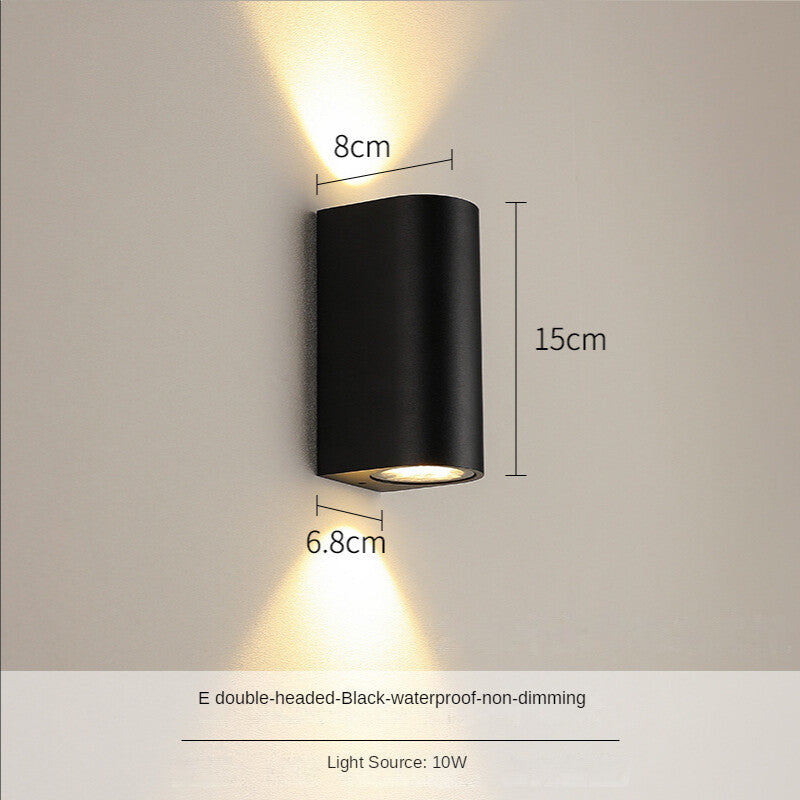 HEIKESZ Nordic LED Wall Lamp Waterproof Outdoor Indoor Bedside Corridor Balcony Courtyard Stair Light Warm White Bulb for Living Room Bedroom Lighting