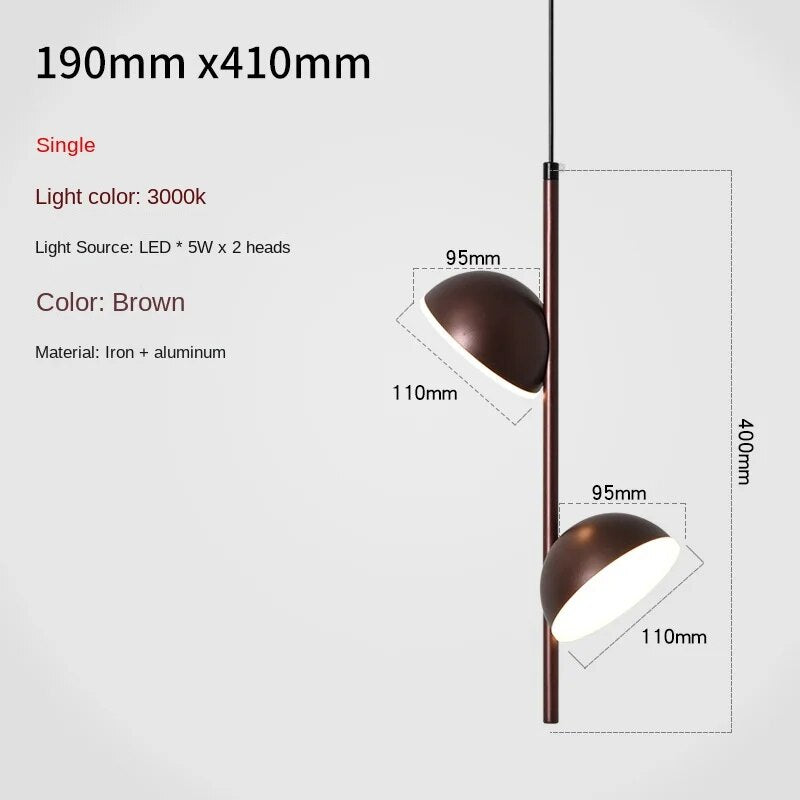 HEIKESZ Nordic Bedside Chandelier Modern Minimalist Adjustable Small Droplight for Bedroom Living Room Wall Decor