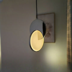 HEIKESZ Nordic Eclipse Single-Head Droplight Stainless Steel Modern Bedroom Light Luxury Restaurant Bar Creative Designer Lighting