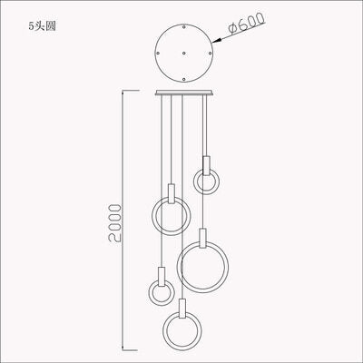 HEIKESZ Nordic Modern Minimalist Rotating Duplex Chandelier LED Ceiling Light for Living Dining Room Bedroom Villa Pendant
