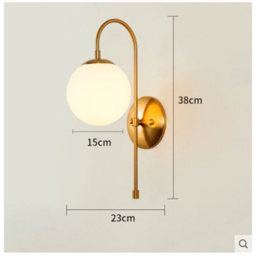 HEIKESZ Nordic Wall Lamp Luxury Living Room Light Creative Simple Bedroom Wall Lamp Stair Aisle Bedside Lamp