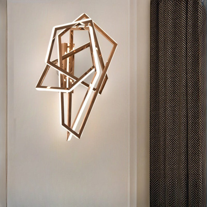 HEIKESZ Modern Stainless Steel Wall Lamp Electroplated Silicone Warm Light for Bedroom Living Room Ceiling Lighting