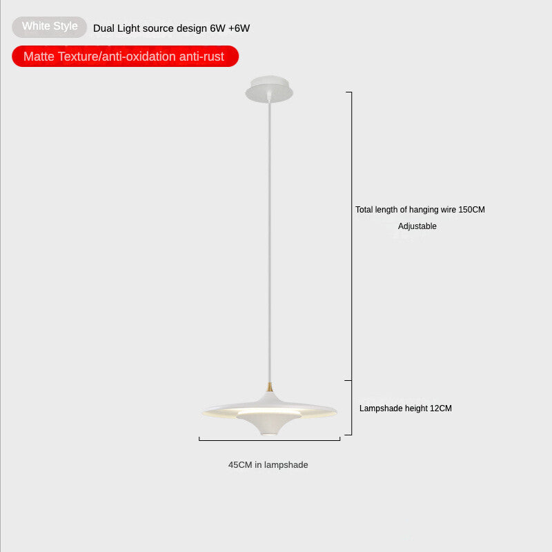 HEIKESZ Nordic Minimalist UFO Chandelier for Dining Table Bar Desk Post-Modern Bedroom Bedside Lamps