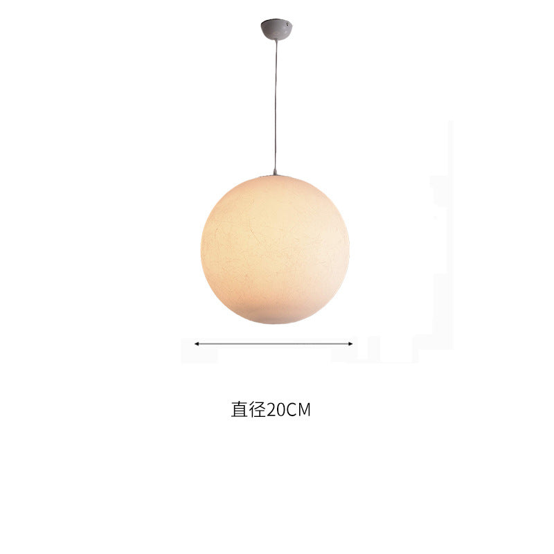 HEIKESZ Silk Moon Light Chandelier Large Nordic Art Bedroom Dining Room Lamp Creative Bar Clothing Store Ball Chandelier