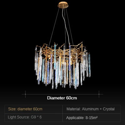 HEIKESZ Luxury Crystal Chandelier for Living Room European Retro Style Villa Duplex High-End Bedroom Lighting